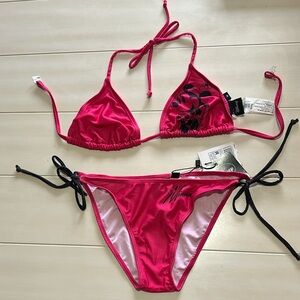 Disney Minnie Mouse Pink Women's Bikini Set Size M  NWT